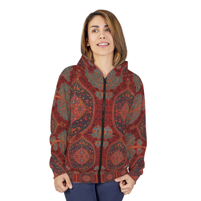 Arabesques by Émile Prisse d'Avennes Zip Hoodie (AOP)