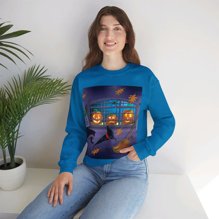 Whimsical Halloween Mischief Unisex Heavy Blend™ Crewneck Sweatshirt