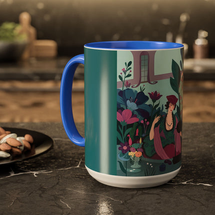 The Ladies Of The Secret Masquerade Colorful Mugs – Art Deco Floral Mystery