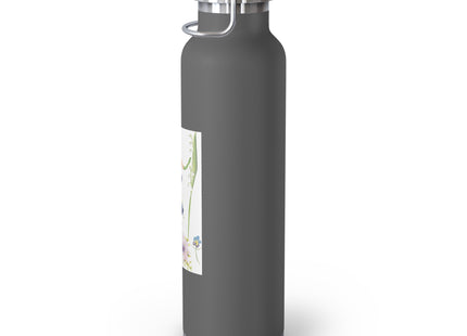 Blooming Splendor: A Floral Transformation Copper Vacuum Insulated Bottle, 22oz