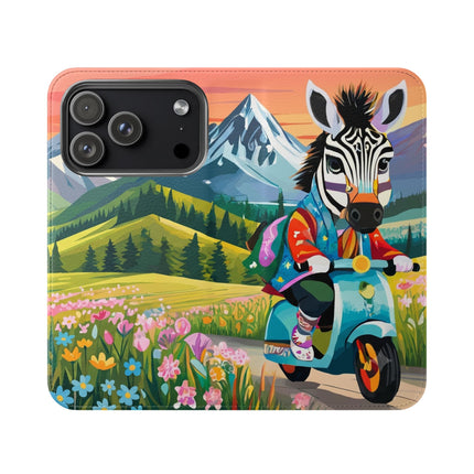 🦓🛴 Stripes on Wheels Flip Case – Sunny Adventures & Storybook Fun