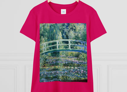 Water Lilies and Japanese Bridge by Claude Monet Women's Midweight Cotton Tee