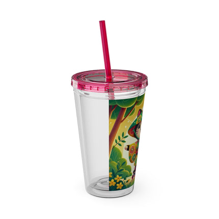 Firefly Dance on Wheels Sunsplash Tumbler with Straw, 16oz