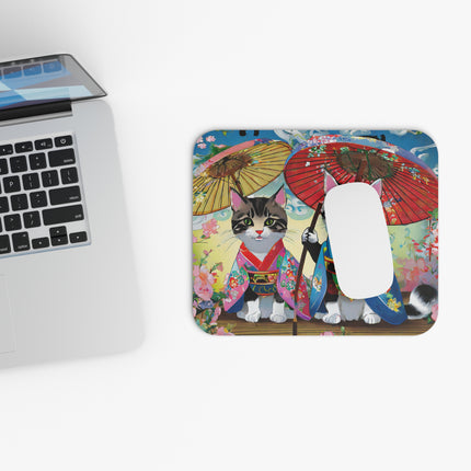 Kimono Kitties Mouse Pad, Rectangle