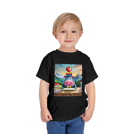 Hippos Hit the Books Toddler Short Sleeve Tee