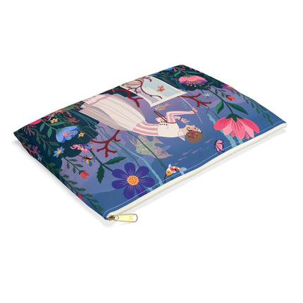 🐠🌸 The Enchanted Aquarium Garden Accessory Pouch – Art Deco Underwater Fantasy