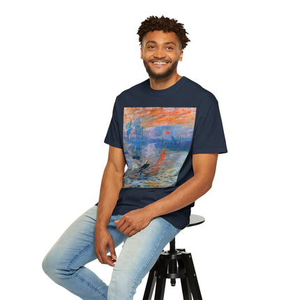 Sunrise by Claude Monet Unisex Garment-Dyed T-shirt