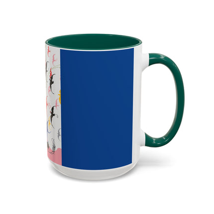 Flight of the Songbirds Colorful Mugs – Theatrical Whimsy & Colorful Harmony