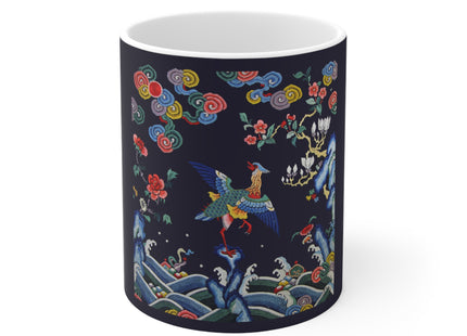 Rank Badge with Mandarin Duck Ceramic Mug 11oz