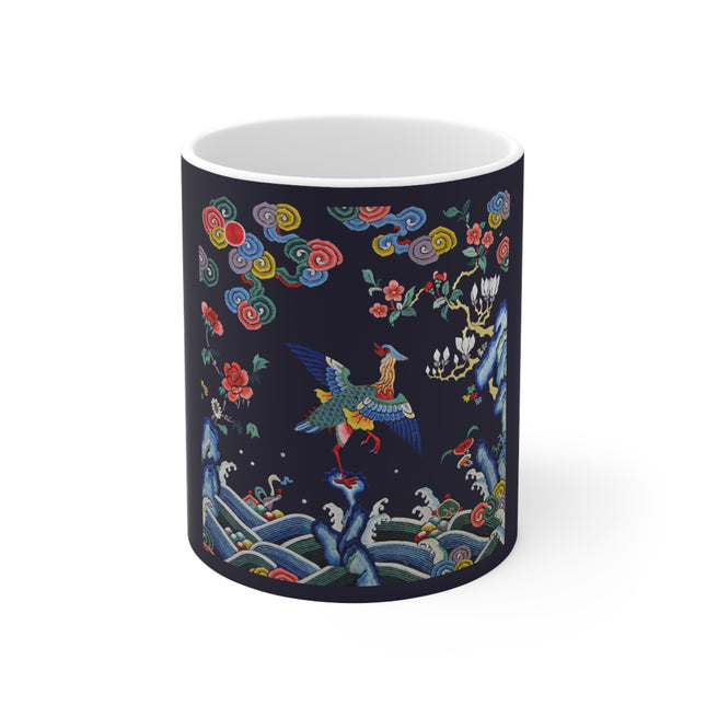 Rank Badge with Mandarin Duck Ceramic Mug 11oz