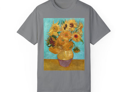 Vase with Twelve Sunflowers by Vincent van Gogh Unisex Garment-Dyed T-shirt