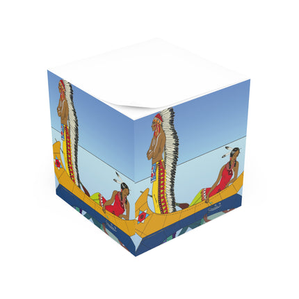Le long du Missouri (Indian couple on the Missouri River) by George Barbier Note Cube