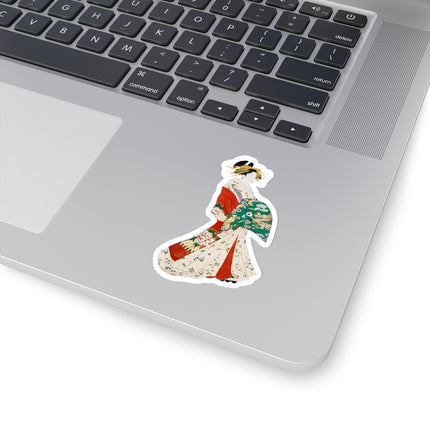 Japanese Woman by Hosoda Eishi Kiss-Cut Stickers (4 Sizes)