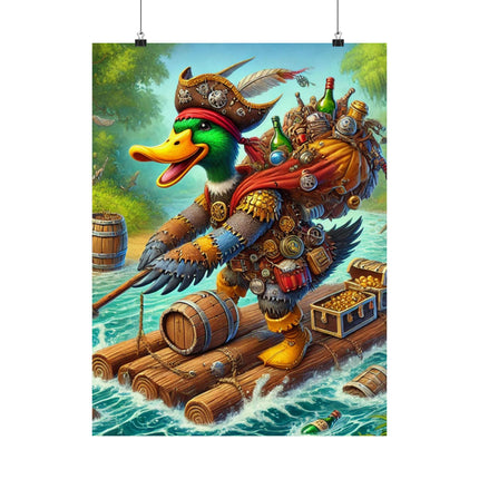 🦆🗺️ The Daring Drake Matte Vertical Poster – Adventure, Freedom & Mythic Storytelling