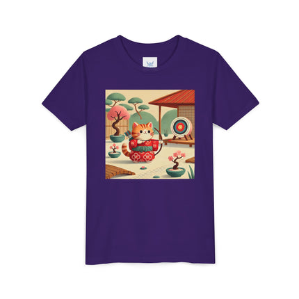 Archer Kitten in the Zen Garden Youth Short Sleeve Tee