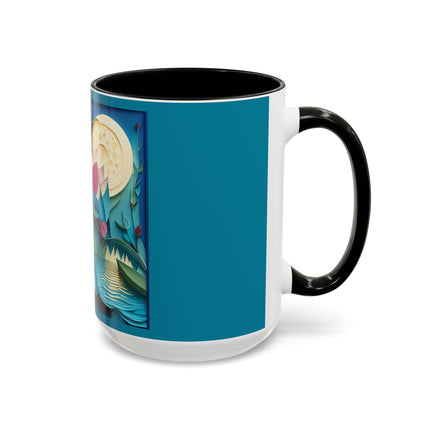 Ethereal Moonlit Lake Colorful Mugs (11oz, 15oz)