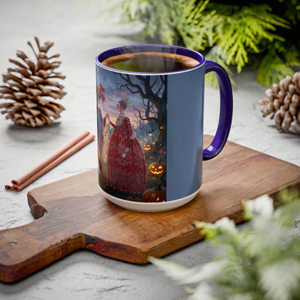 ♥️🎃 The Queen Of Hearts Halloween Masquerade Colorful Mug – Royal Halloween Fantasy
