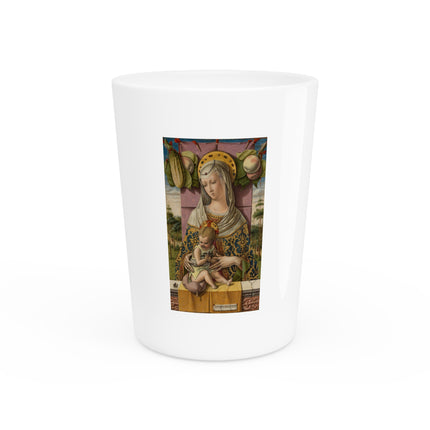 Madonna and Child by Carlo Crivelli Ceramic Shot Glass