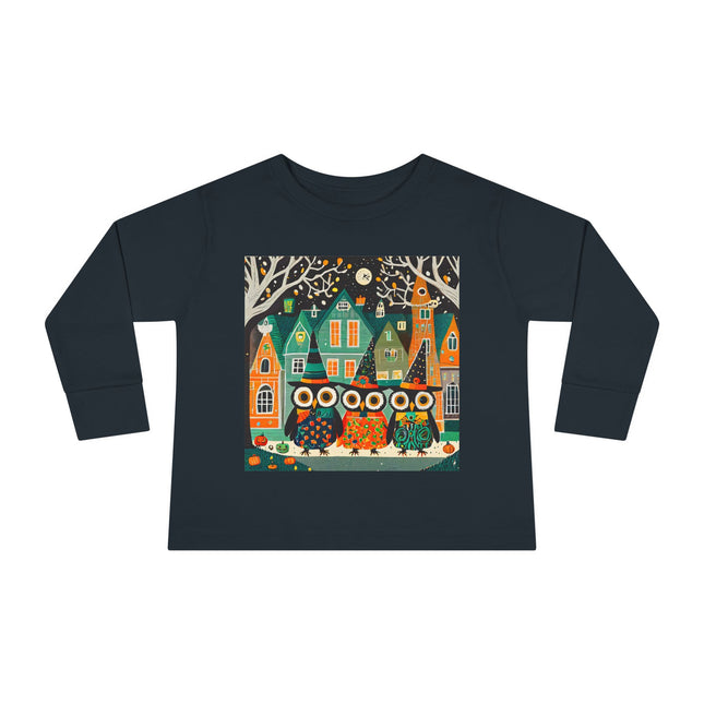 Night of the Trick-or-Treating Owlets Toddler Long Sleeve Tee