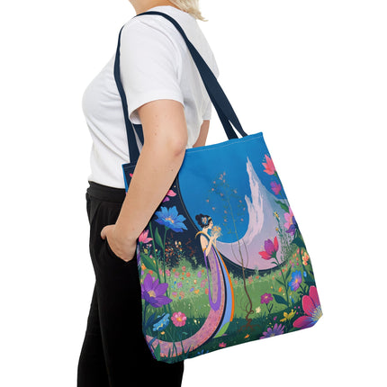 🌸🏔️ The Lady Of The Mountain Garden Tote Bag – Art Deco Floral Fantasy