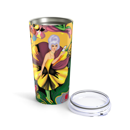 Enchanted Pansy Elegance Tumbler 20oz