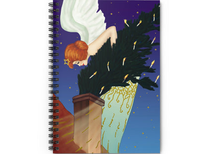 The Christmas Angel Spiral Notebook - Ruled Line