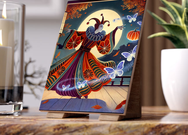 Court Magician with Ghost Butterflies Ceramic Tile