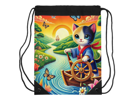 Sailor Kitten’s River Adventure Drawstring Bag