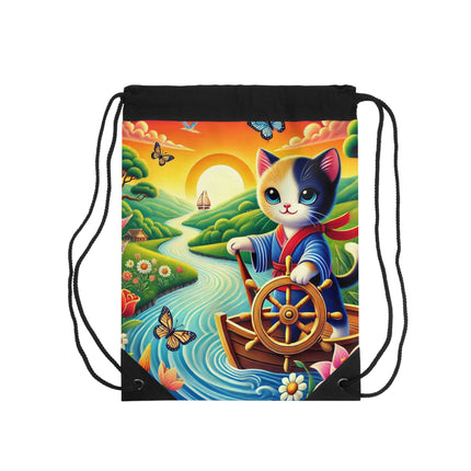 Sailor Kitten’s River Adventure Drawstring Bag