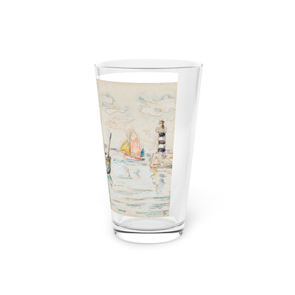 Sailboats in Quiet Harbor Glass, 16oz