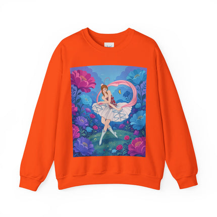 🦋🌸 The Butterfly Garden Ballet Crewneck Sweatshirt – Art Deco Floral Whimsy