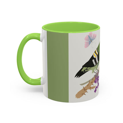 Woodpecker & Rose Colorful Mugs – Vibrant Spring & Bold Beauty