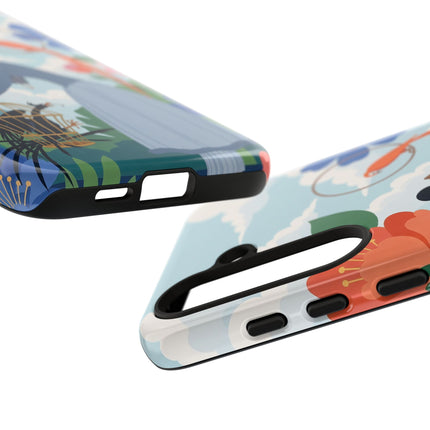 🦜🌺 The Lady Of The Garden Aviary Phone Case – Art Deco Floral Whimsy