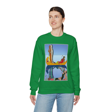 Le long du Missouri (Indian couple on the Missouri River) by George Barbier Heavy Blend™ Crewneck Sweatshirt