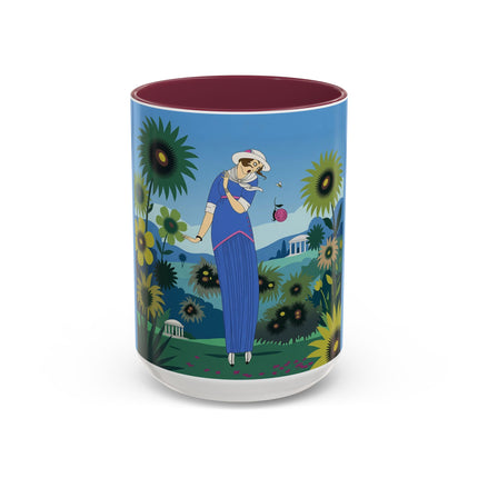 The Secret Language Of Flowers Colorful Mugs – Art Deco Botanical Elegance