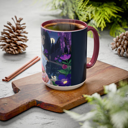 The Moonlit Garden Serenade Colorful Mugs – Art Deco Musical Elegance