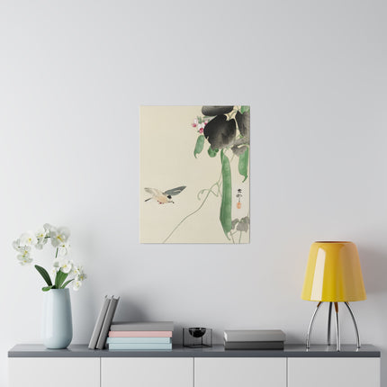 Bird at Flowering Bean Plant by Ohara Koson – Art of Nature