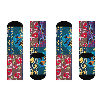 Floral Pattern by Emile-Alain Séguy Cushioned Crew Socks