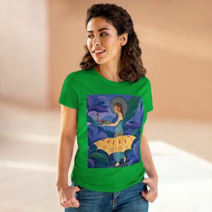 🦋🌿 The Butterfly Garden Offering Cotton Tee – Art Deco Botanical Fantasy