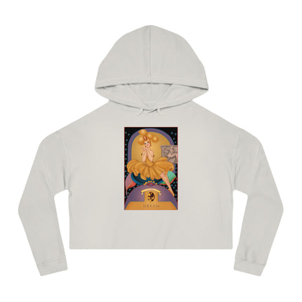 November & Topaz (from the Gem Series) by Sofia Chiostri Women’s Cropped Hooded Sweatshirt