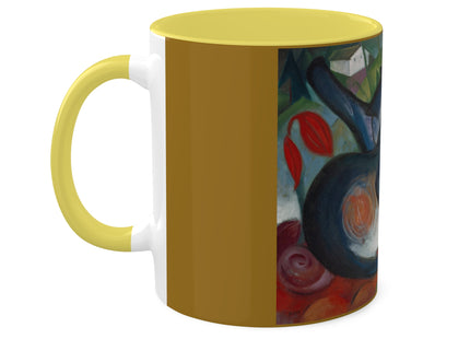 Two Cats, Blue and Yellow by Franz Marc Colorful Mugs, 11oz