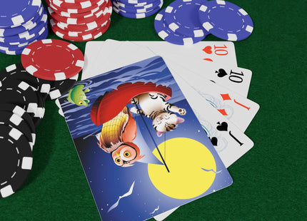 Embarking on a Moonlit Journey Playing Cards