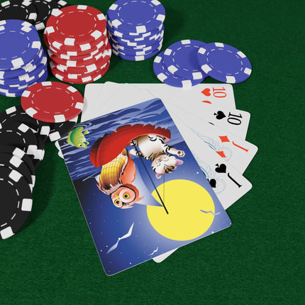 Embarking on a Moonlit Journey Playing Cards