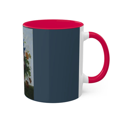 Bouquet of Flowers and a Nest by Sebastian Wegmayr Colorful Mugs, 11oz