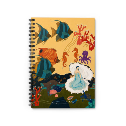 🐚🐠 The Lady Of The Enchanted Aquarium Spiral Notebook – Art Deco Undersea Fantasy