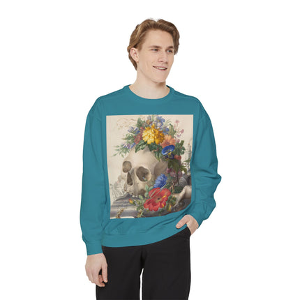 Vanitas Still Life by Herman Henstenburgh Garment-Dyed Sweatshirt