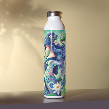 Fairy of the Koi Pond Slim Water Bottle