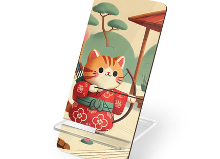 Archer Kitten in the Zen Garden Mobile Display Stand for Smartphones