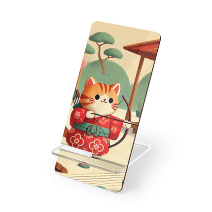 Archer Kitten in the Zen Garden Mobile Display Stand for Smartphones