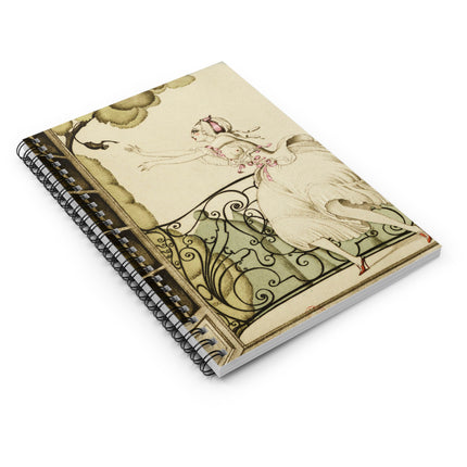 Sur talons rouges (On Red Heels) pl 02 by Gerda Wegener Spiral Notebook - Ruled Line